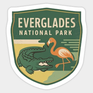 Everglades Wildlife Retro Sticker